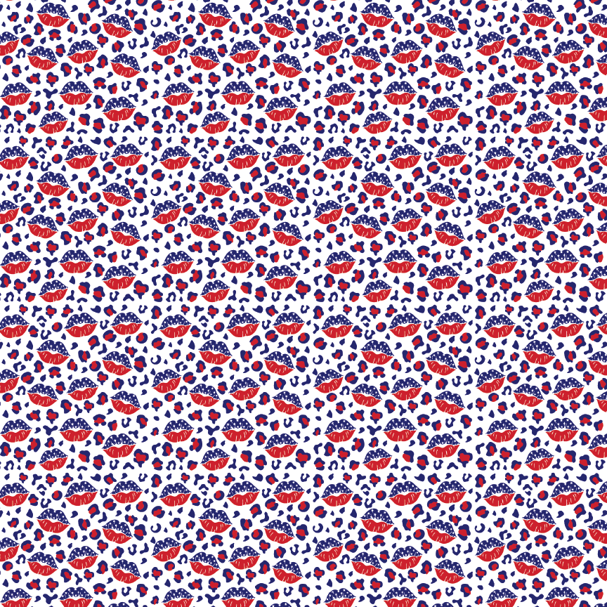 Patriotic Leopard Lips Pattern Acrylic Sheets - CMB Pattern Acrylic
